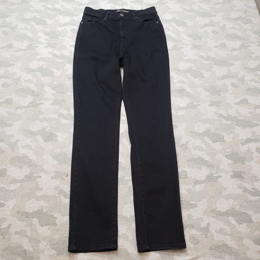 Levi's 512 Jeans Womens 29 Black Perfectly Slimming Skinny Leg Denim Dark‎ Wash